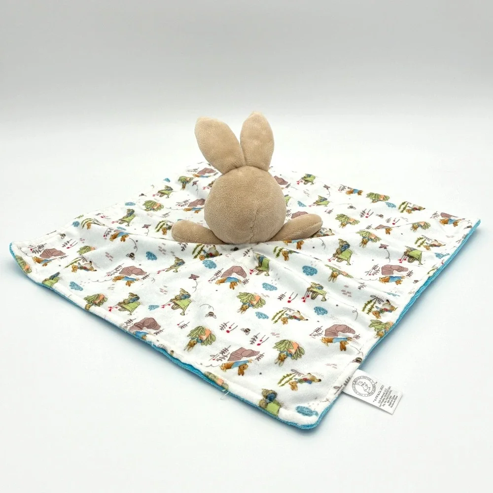 Peter Rabbit Lovey Security Blanket Beatrix Potter Baby Toy Blue 12